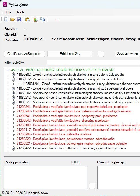 EasyBoQ — Výkazy výmer